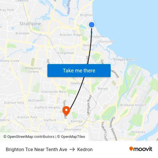 Brighton Tce Near Tenth Ave to Kedron map