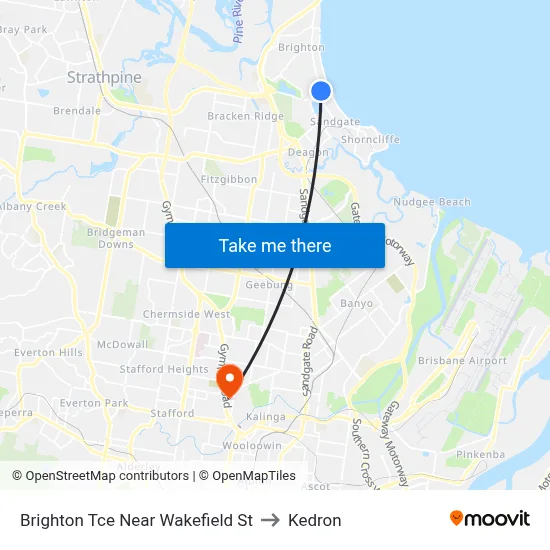 Brighton Tce Near Wakefield St to Kedron map