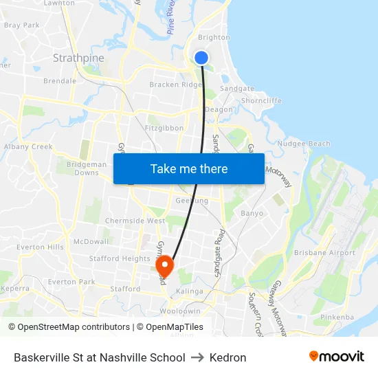 Baskerville St at Nashville School to Kedron map