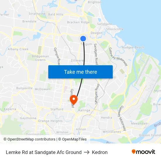 Lemke Rd at Sandgate Afc Ground to Kedron map
