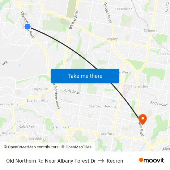 Old Northern Rd Near Albany Forest Dr to Kedron map