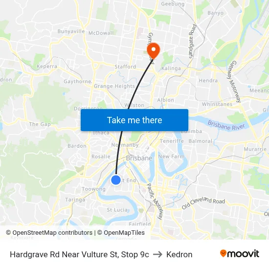 Hardgrave Rd Near Vulture St, Stop 9c to Kedron map