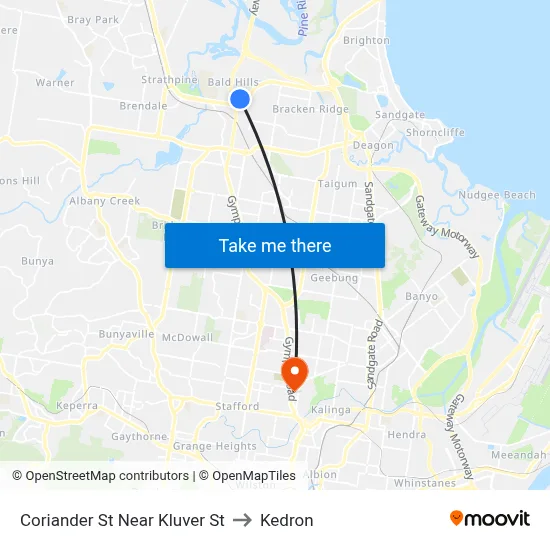 Coriander St Near Kluver St to Kedron map