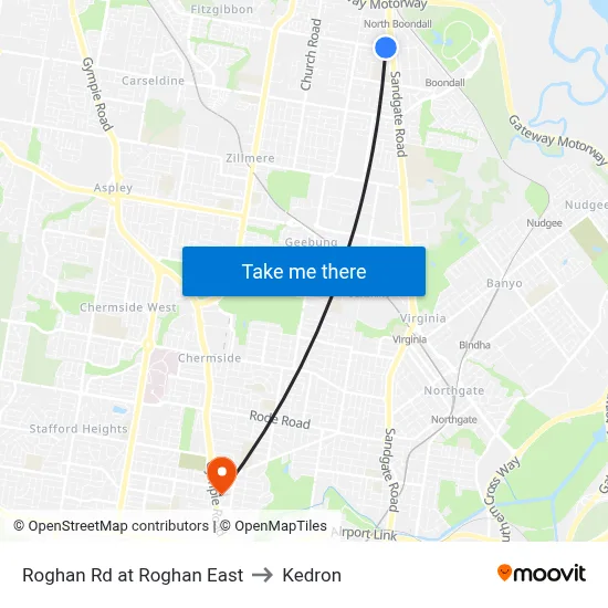 Roghan Rd at Roghan East to Kedron map