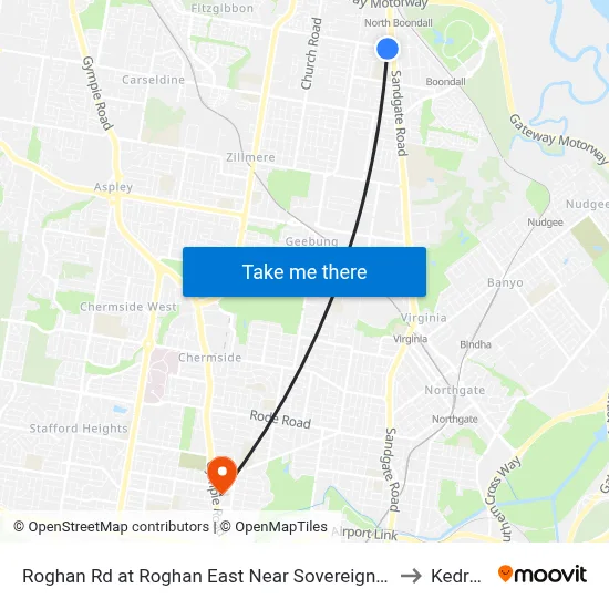Roghan Rd at Roghan East Near Sovereign Pl to Kedron map