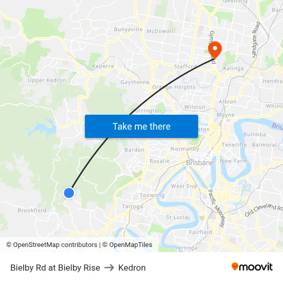 Bielby Rd at Bielby Rise to Kedron map