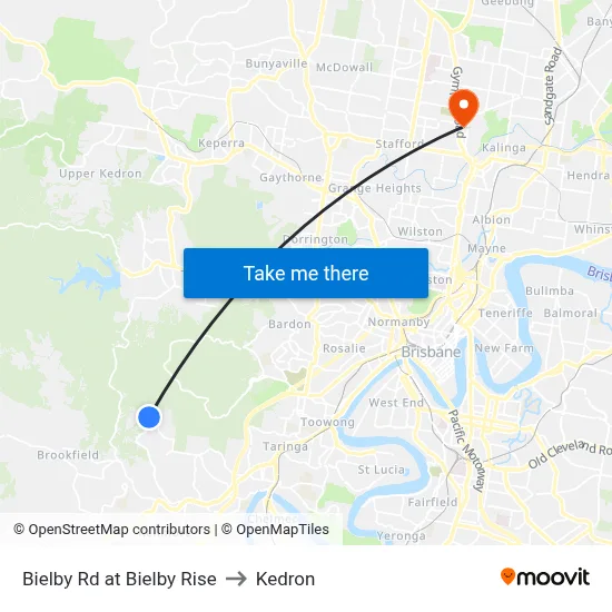 Bielby Rd at Bielby Rise to Kedron map