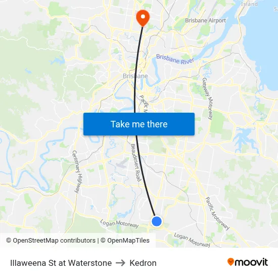 Illaweena St at Waterstone to Kedron map