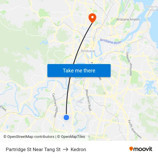 Partridge St Near Tang St to Kedron map