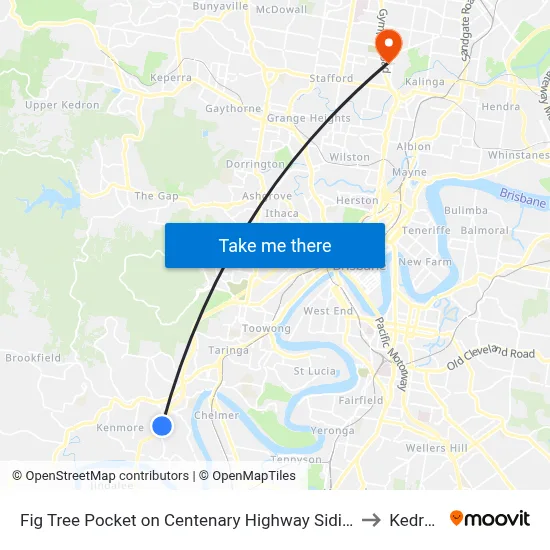 Fig Tree Pocket on Centenary Highway Siding to Kedron map