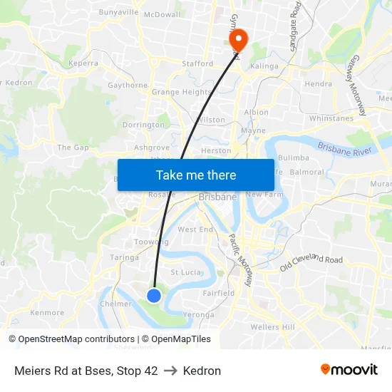 Meiers Rd at Bses, Stop 42 to Kedron map