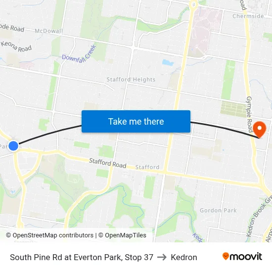 South Pine Rd at Everton Park, Stop 37 to Kedron map