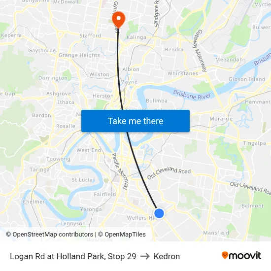 Logan Rd at Holland Park, Stop 29 to Kedron map