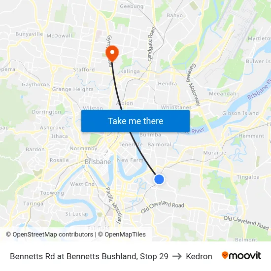 Bennetts Rd at Bennetts Bushland, Stop 29 to Kedron map