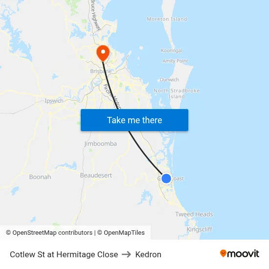 Cotlew St at Hermitage Close to Kedron map