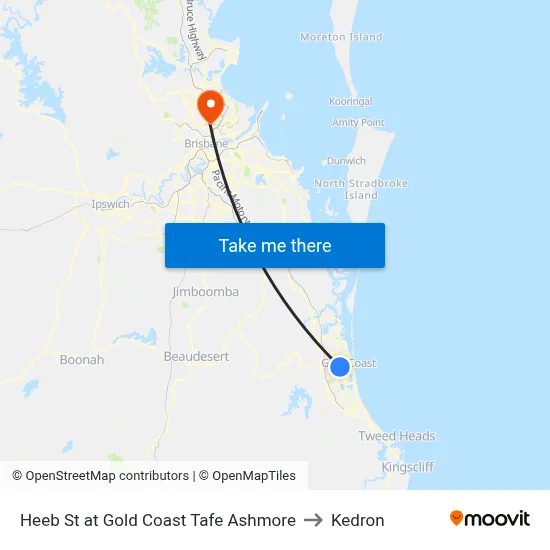 Heeb St at Gold Coast Tafe Ashmore to Kedron map