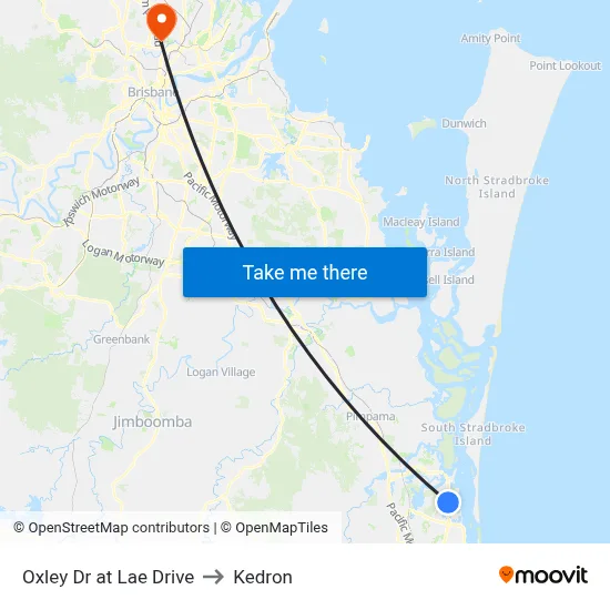 Oxley Dr at Lae Drive to Kedron map