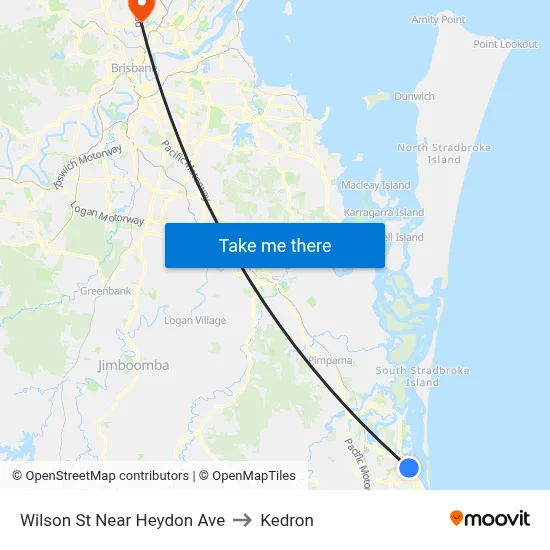 Wilson St Near Heydon Ave to Kedron map