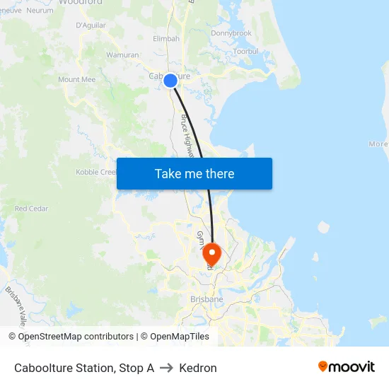 Caboolture Station, Stop A to Kedron map