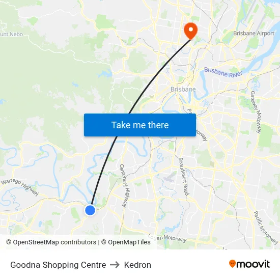 Goodna Shopping Centre to Kedron map