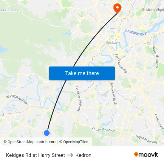 Keidges Rd at Harry Street to Kedron map