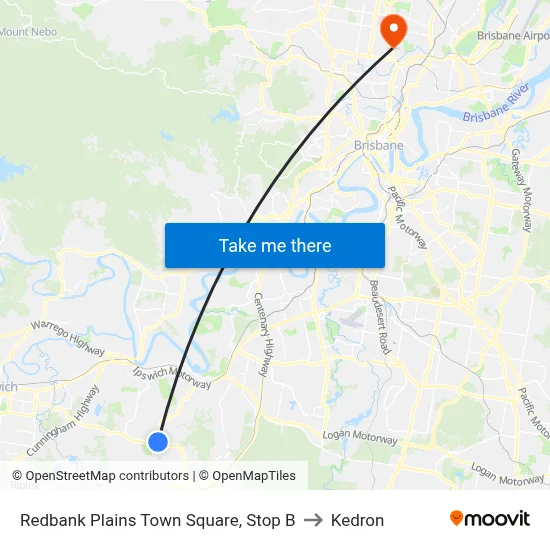 Redbank Plains Town Square, Stop B to Kedron map