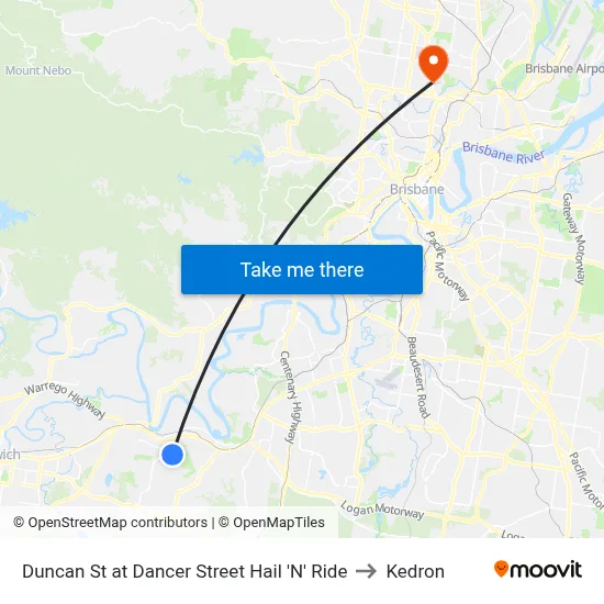 Duncan St at Dancer Street Hail 'N' Ride to Kedron map