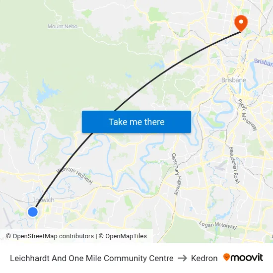 Leichhardt And One Mile Community Centre to Kedron map