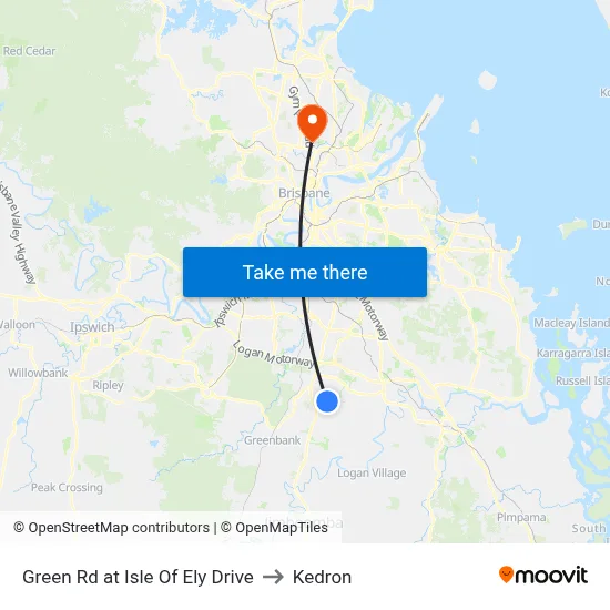 Green Rd at Isle Of Ely Drive to Kedron map
