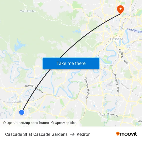Cascade St at Cascade Gardens to Kedron map