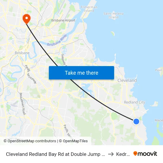 Cleveland Redland Bay Rd at Double Jump Road to Kedron map