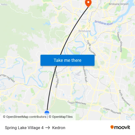 Spring Lake Village 4 to Kedron map