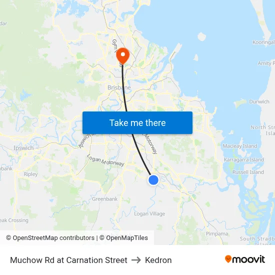 Muchow Rd at Carnation Street to Kedron map