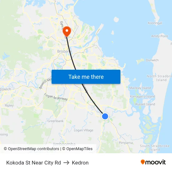 Kokoda St Near City Rd to Kedron map