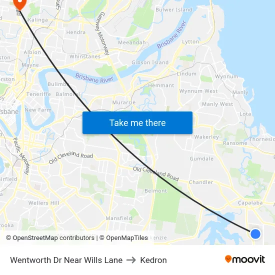 Wentworth Dr Near Wills Lane to Kedron map
