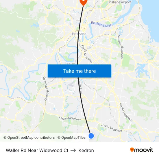 Waller Rd Near Widewood Ct to Kedron map