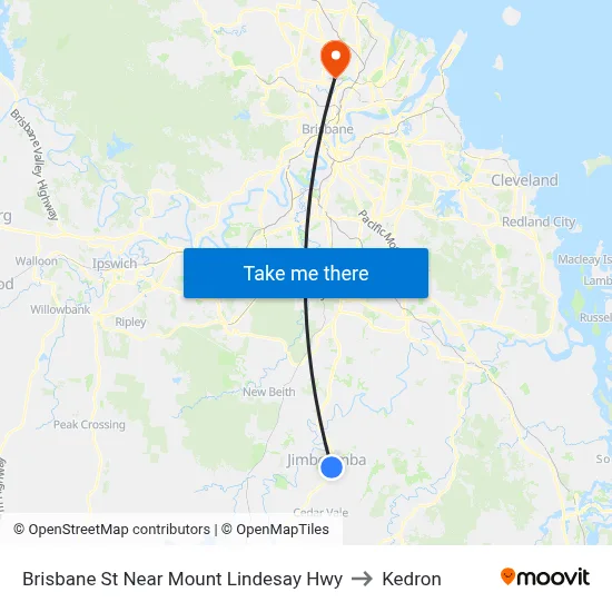 Brisbane St Near Mount Lindesay Hwy to Kedron map