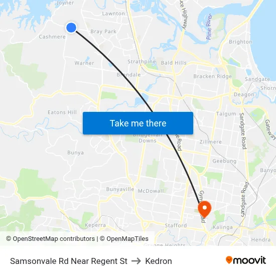 Samsonvale Rd Near Regent St to Kedron map