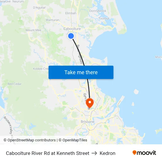 Caboolture River Rd at Kenneth Street to Kedron map