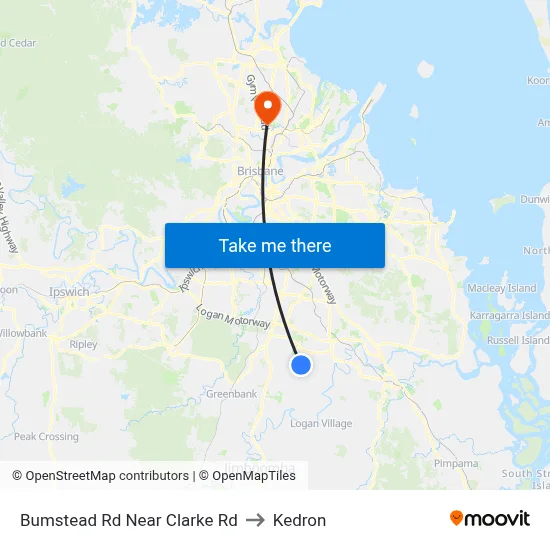 Bumstead Rd Near Clarke Rd to Kedron map