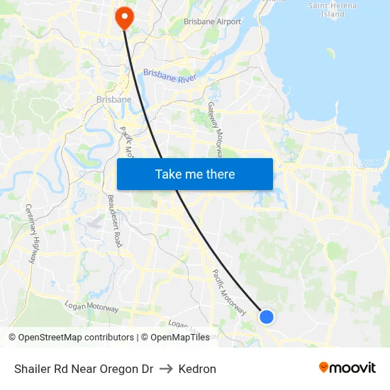Shailer Rd Near Oregon Dr to Kedron map