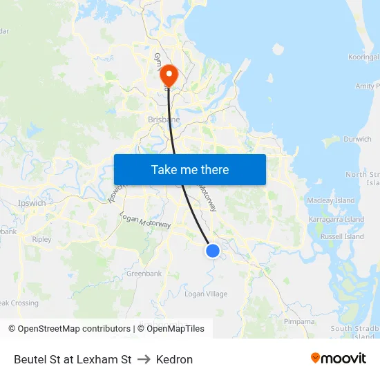 Beutel St at Lexham St to Kedron map