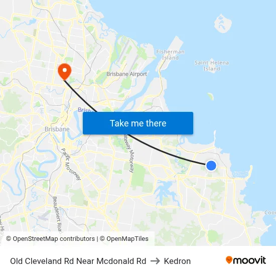 Old Cleveland Rd Near Mcdonald Rd to Kedron map