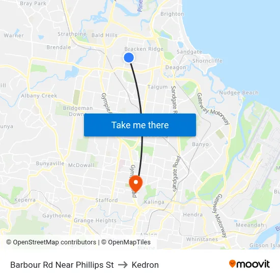 Barbour Rd Near Phillips St to Kedron map