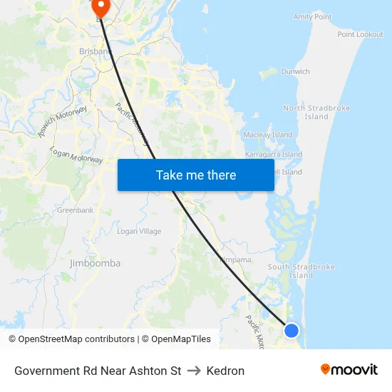 Government Rd Near Ashton St to Kedron map