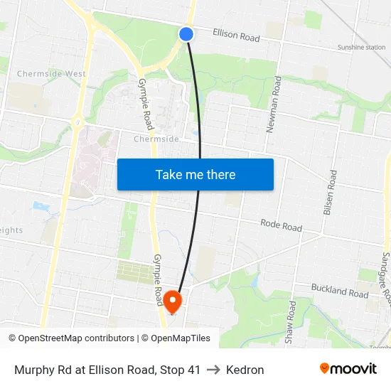 Murphy Rd at Ellison Road, Stop 41 to Kedron map