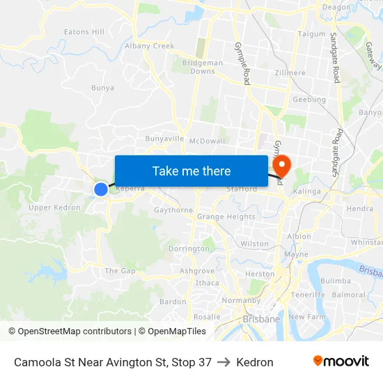 Camoola St Near Avington St, Stop 37 to Kedron map