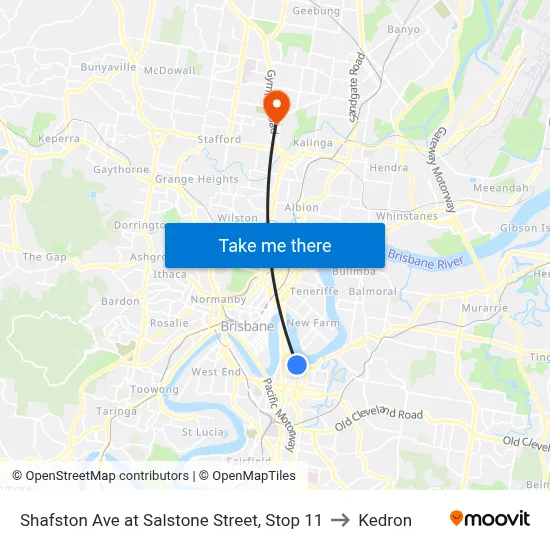 Shafston Ave at Salstone Street, Stop 11 to Kedron map