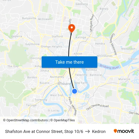Shafston Ave at Connor Street, Stop 10/6 to Kedron map