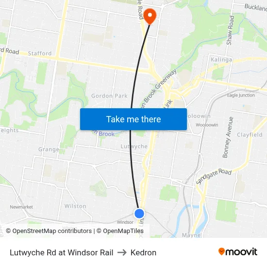 Lutwyche Rd at Windsor Rail to Kedron map